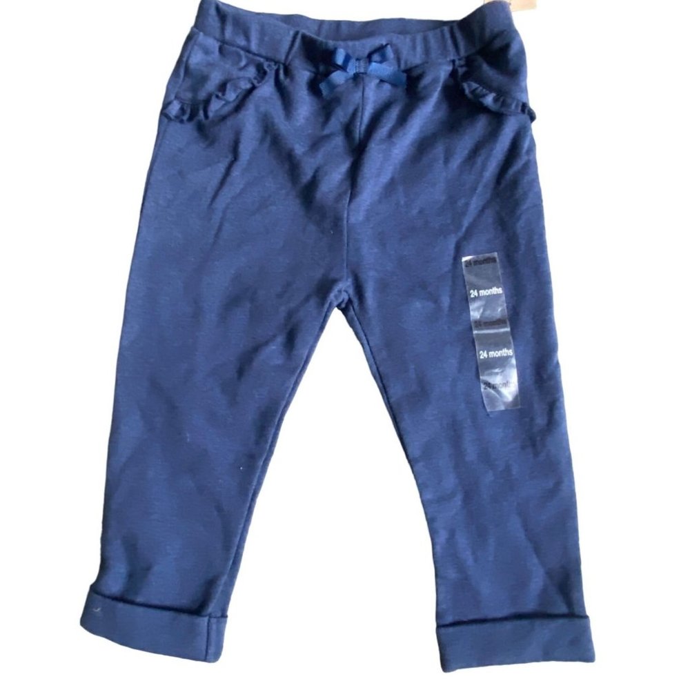 First Impressions Infant Girls Soft Pull-On Pants-Blue-Size 24 Months-NWT